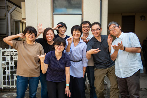 group photo of a Japanese sign language team